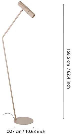 Eglo 901155 - Lampada LED da terra CAMINIA 1xGU10/5W/230V 3000K beige
