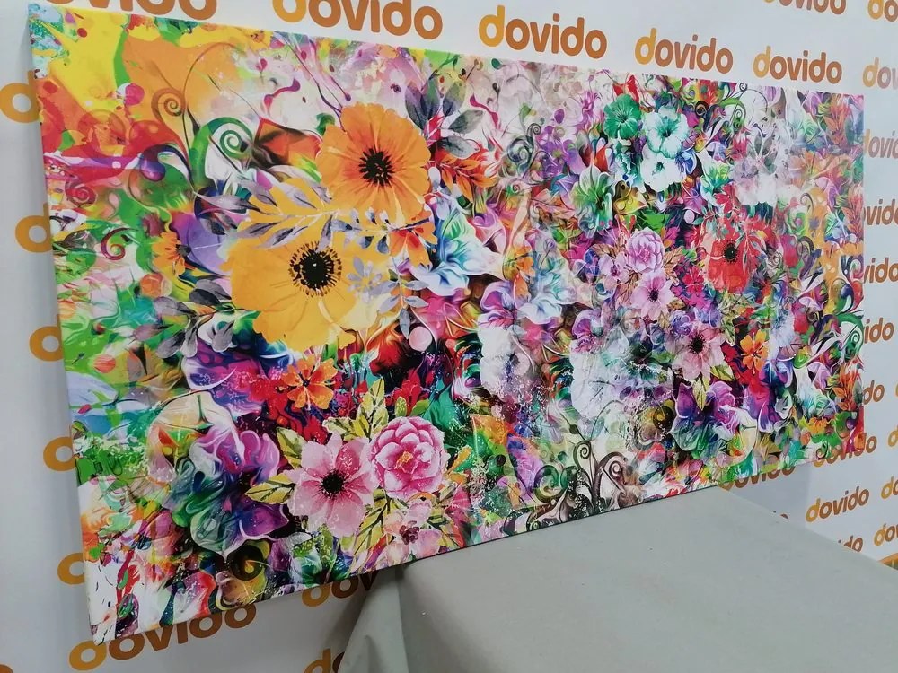 Quadro su tela – Fiori multicolori