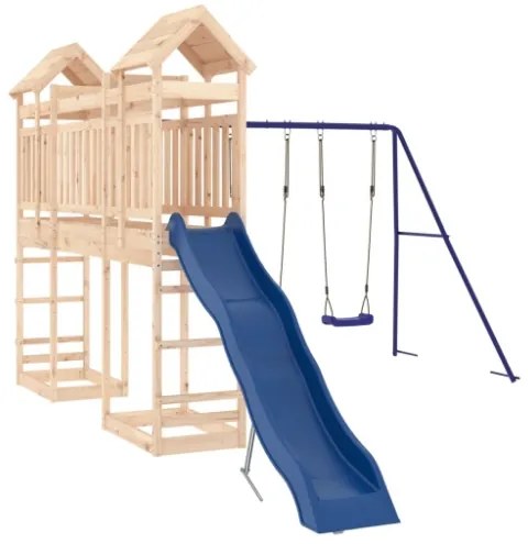 Set da Gioco da Esterno in Legno Massello di Pino