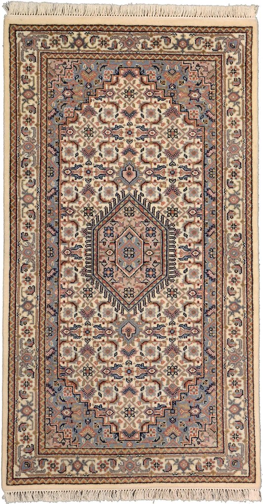 Bidjar Tappeto 90 x 160 Beige (Indian) Annodato A Mano