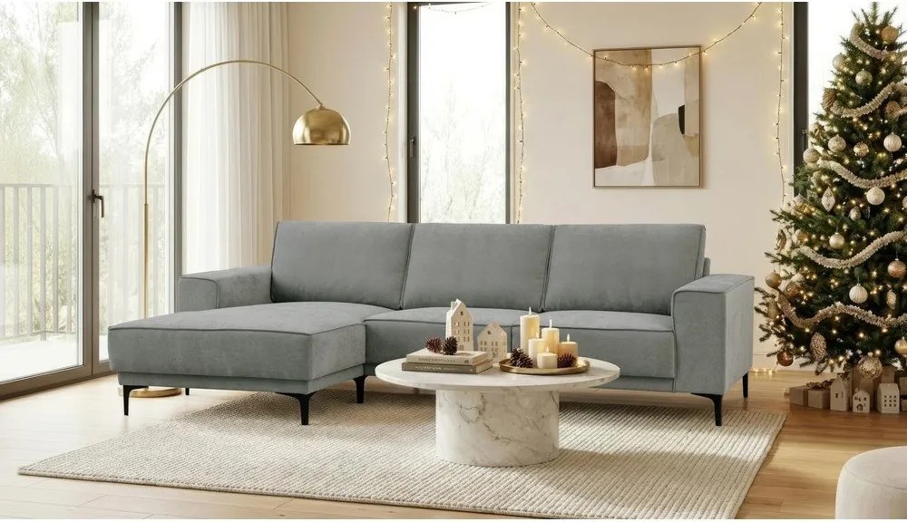 Divano angolare in grigio scuro (con penisola a sinistra) Copenhagen – Scandic