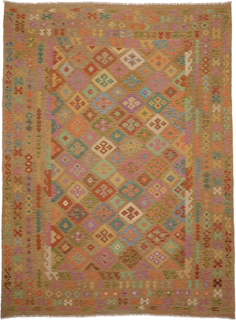 Kilim Tappeto orientale 340x260 Beige (Afghanistan) Tessuto A Mano