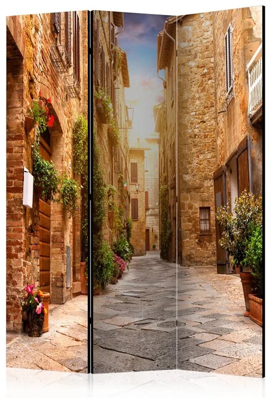 Paravento  Colourful Street in Tuscany [Room Dividers]  Colore Beige, Dimensioni e Misure 135x172