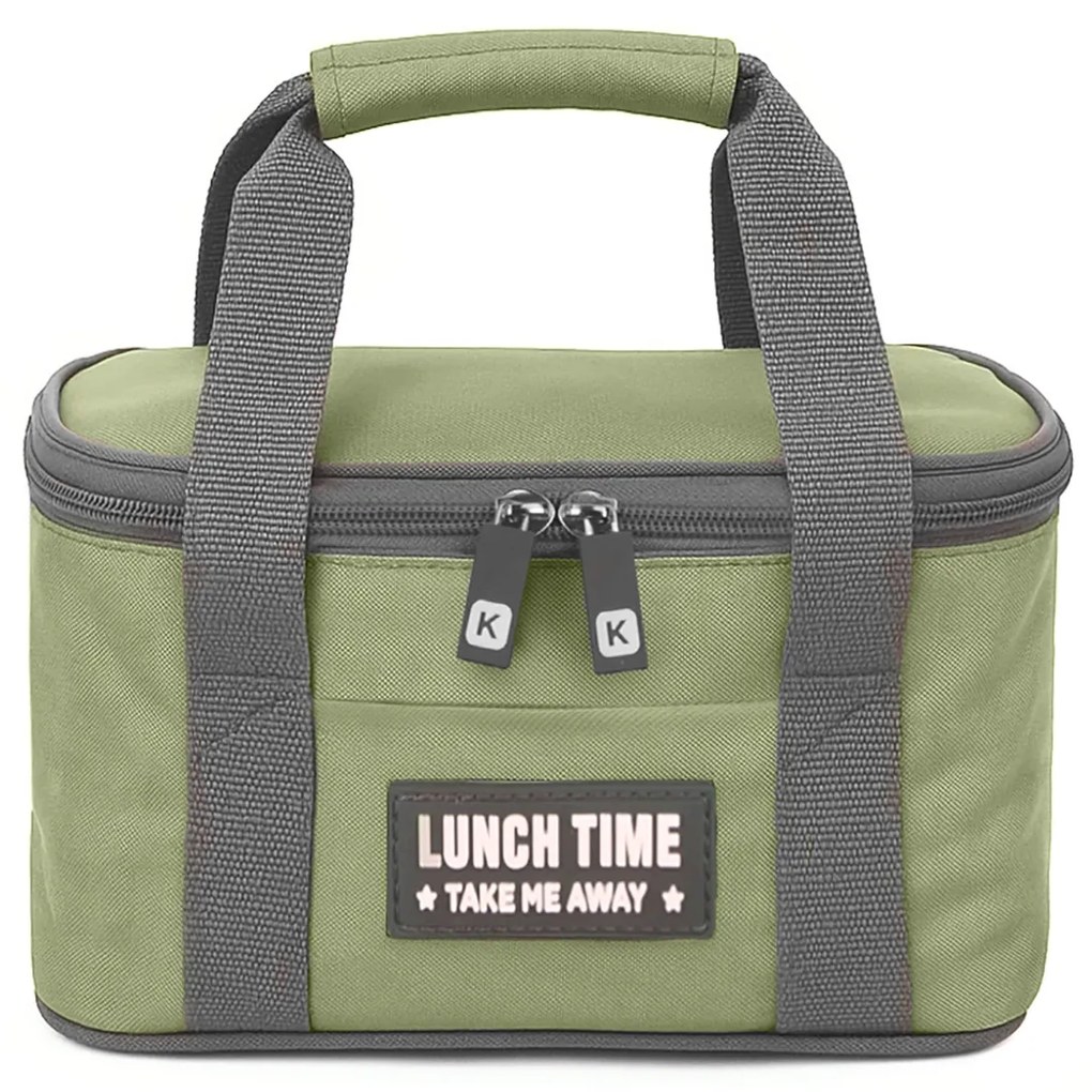 Borsa porta pranzo termica 4,8 L verde con manici