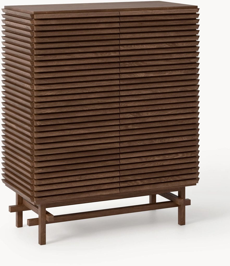 Credenza alta in legno di quercia Pierce