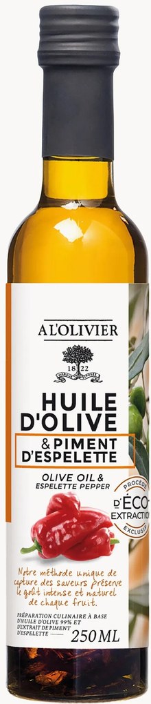 Olio d'oliva con peperoncino Espelette
