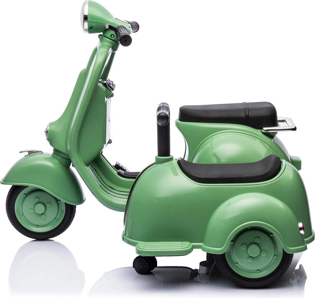 Piaggio Vespa con Sidecar Small Elettrica 6V per Bambini Verde...