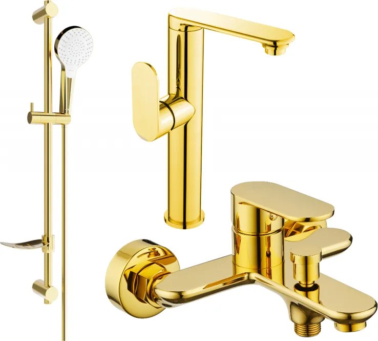 Mexen Milo DF05 set da bagno, dorato - 713153DF05-50