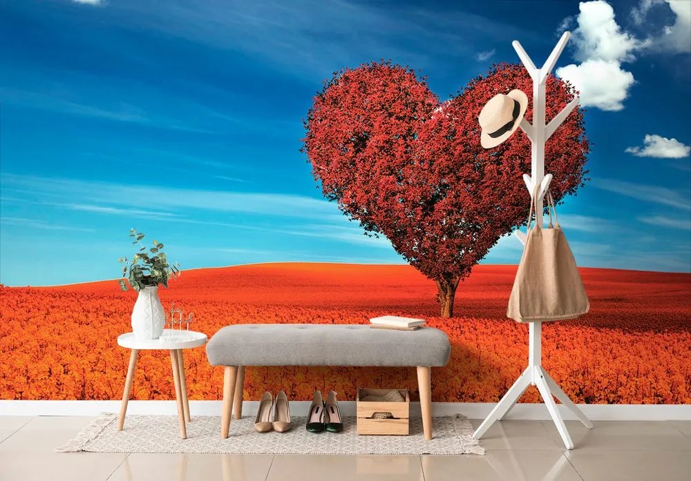 Carta da parati – Albero meraviglioso a forma di cuore