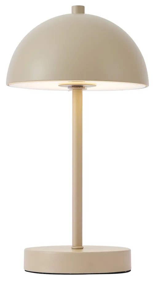 Lampada da tavolo da esterno beige con LED dimmerabile a 3 livelli IP44 ricaricabile - Keira