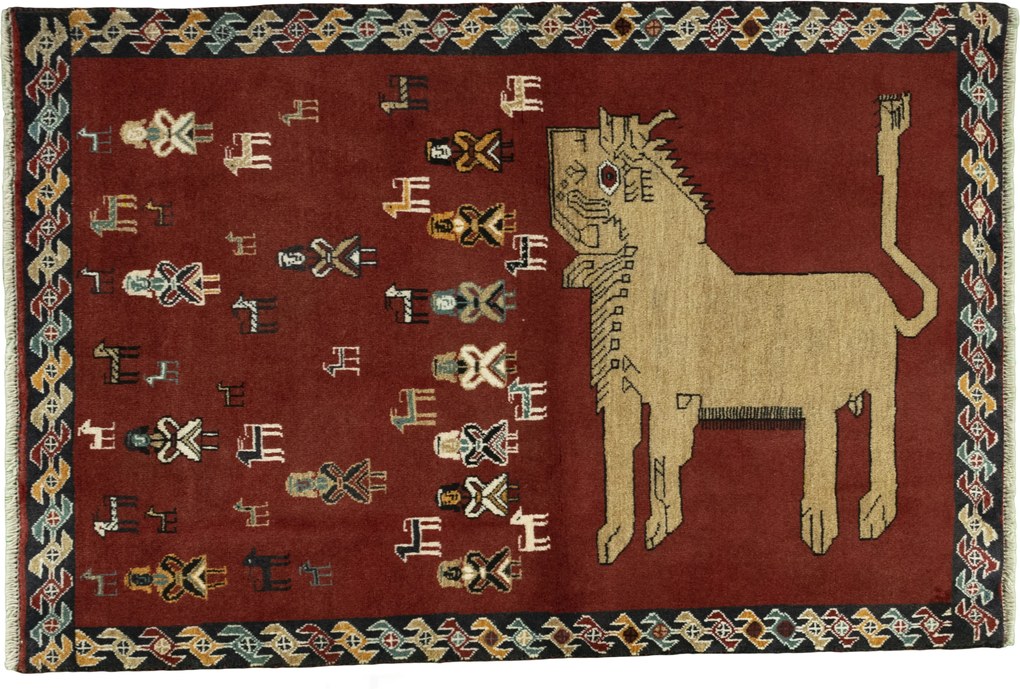 Gabbeh Tappeto persiano 150x100 Rosso (Iran) Annodato A Mano