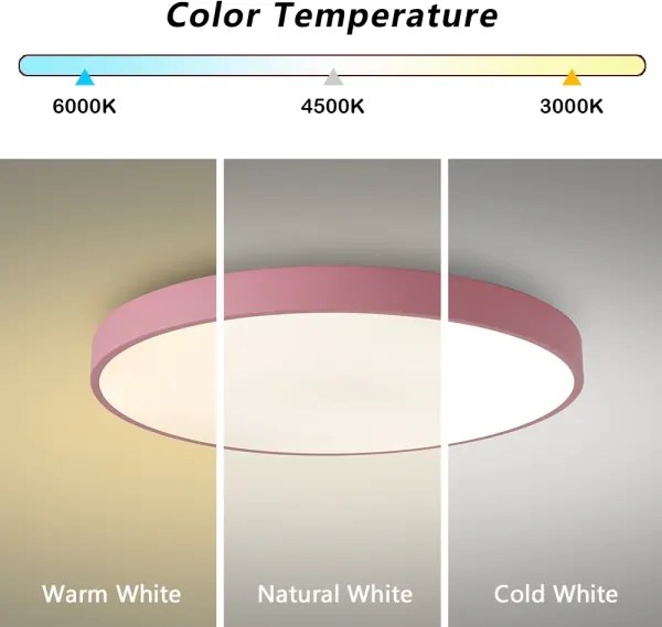 Brilagi - Plafoniera LED POOL LED/60W/230V 3000/4000/6000K 60 cm rosa