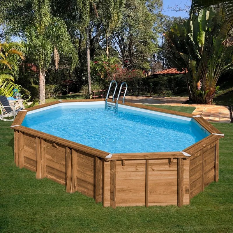 Piscina fuori terra rigida GRE 7900892 L int 5.73 m x 3.5 m  H 1.36 m