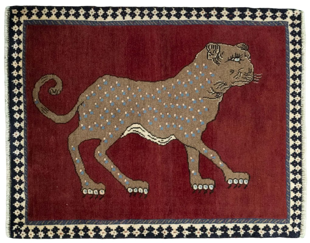 Gabbeh Tappeto persiano 90x110 Rosso (Iran) Annodato A Mano
