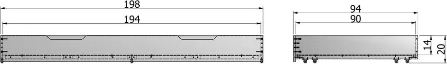 Cassetto inferiore bianco per letto , 200 × 90 cm Nikki - WOOOD