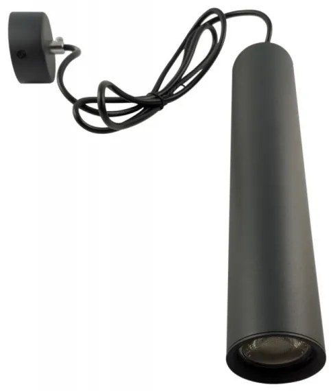 Lampadario a sospensione con filo KARADON 1xGU10/30W/230V 29 cm nero