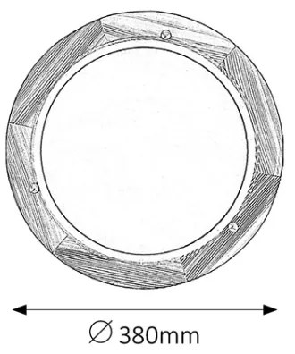 Brilagi - Plafoniera ORBIS 2xE27/60W/230V Ø 38 cm in pino
