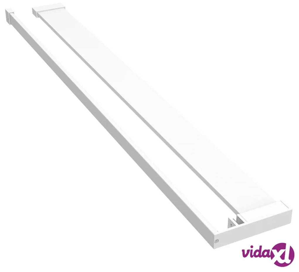 vidaXL Mensola Doccia per Parete Doccia Walk-in Bianca 90 cm Alluminio