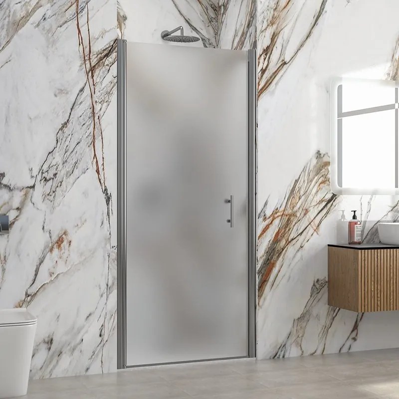 Porta doccia battente 80 cm vetro opaco altezza 200h | KS2800AI - KAMALU