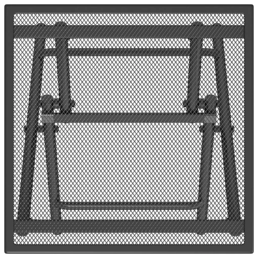 Tavolo da giardino pieghevole antracite 38x38x38cm rete acciaio
