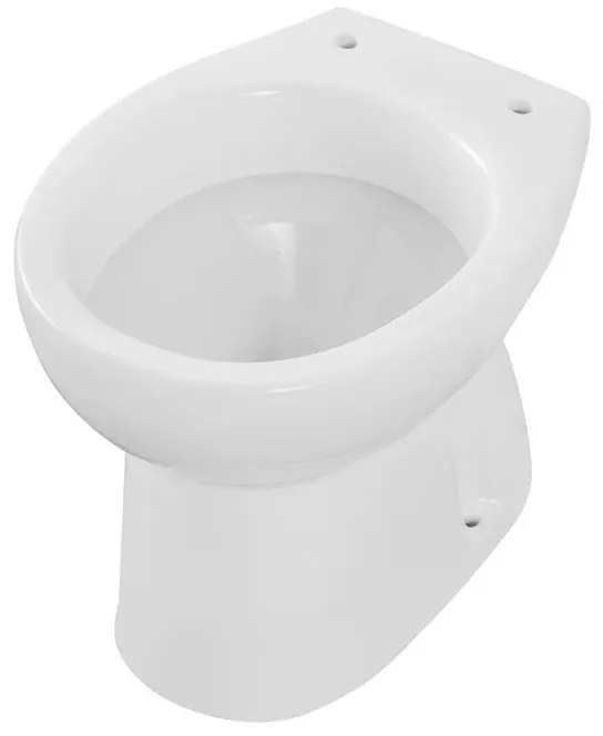 Wc tradizionale a pavimento in ceramica bianco lucido con brida Flora