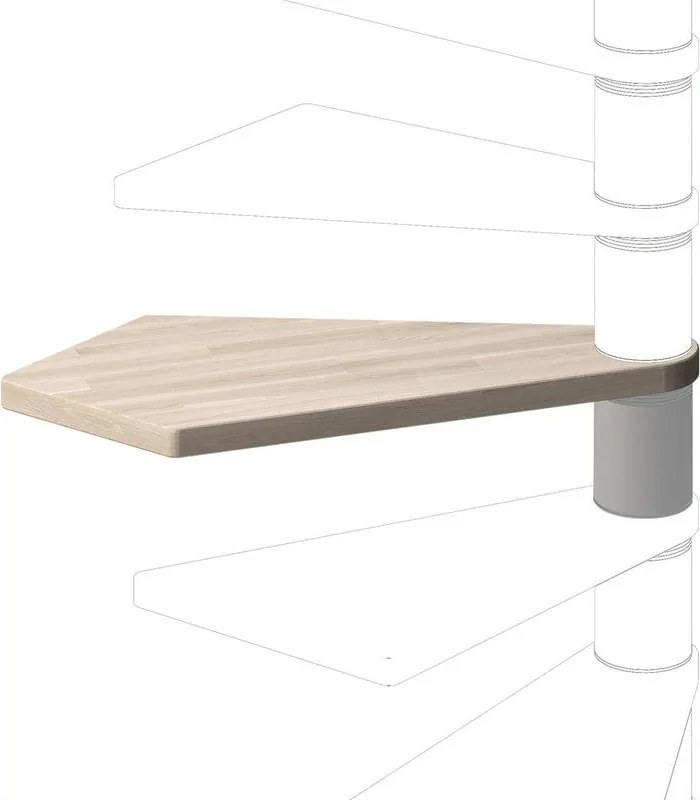 Gradino Nara in legno grigio faggio L 890 mm H 230 mm