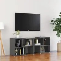 Mobile TV Grigio Lucido 104x30x52 cm in Truciolato