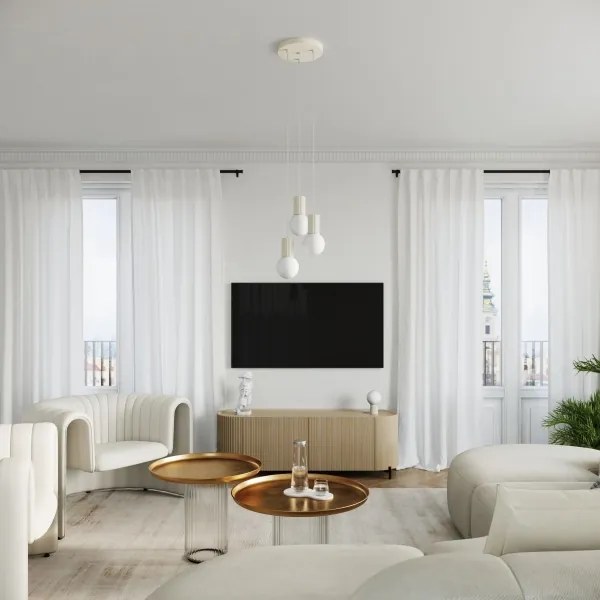 Sollux SL.1721 - Lampada da tavolo HALO 1xG9/8W/230V diametro 12 cm color crema