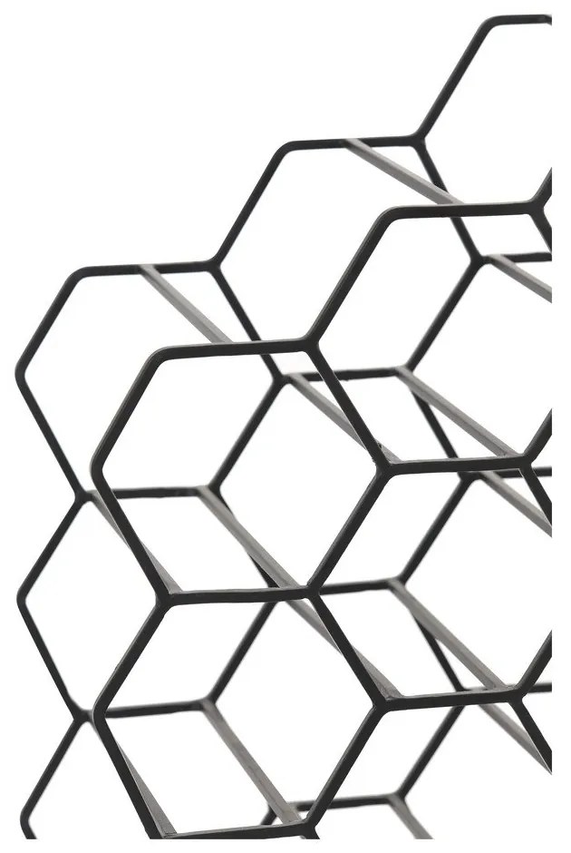 Portabottiglie in metallo nero per 12 bottiglie Salbris - Light &amp; Living