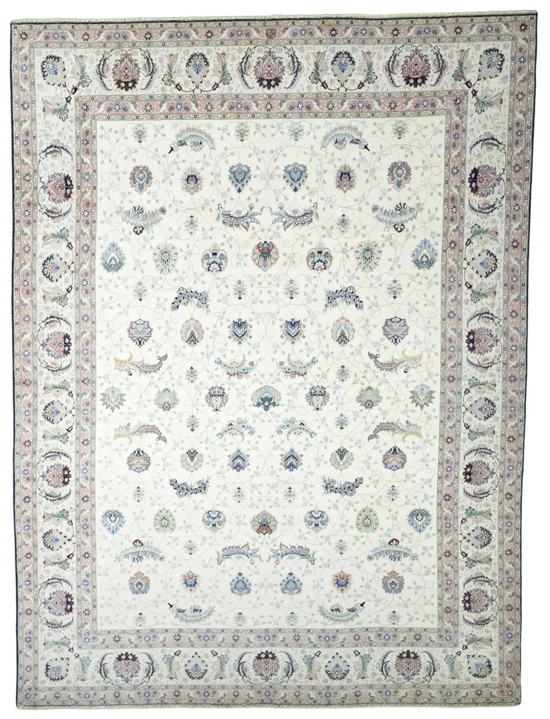 Tabriz Tappeto persiano 300 x 400 Beige (Iran) Annodato A Mano