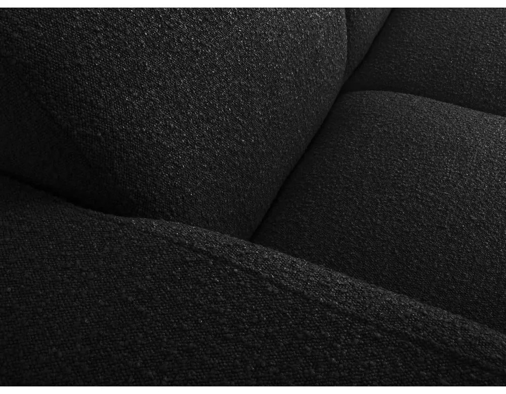 Divano in tessuto bouclé nero 235 cm Molino - Micadoni Home