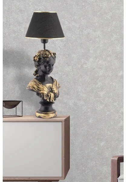 Lampada da tavolo OPELYA 1xE27/40W/230V nero/oro