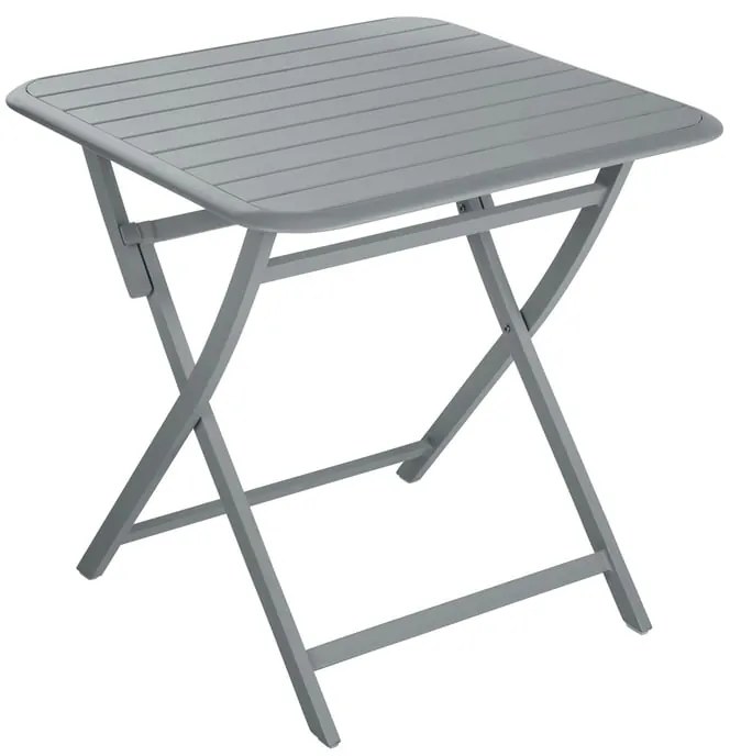 Tavolo da pranzo per giardino pieghevole Idaho NATERIAL struttura e superficie in alluminio per 2 persone 75x75cm
