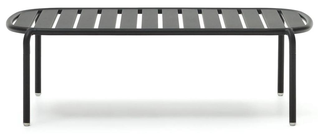 Kave Home - Tavolino da caffÃ¨ da esterno Joncols in alluminio verniciato grigio Ã˜ 110 x 62 cm