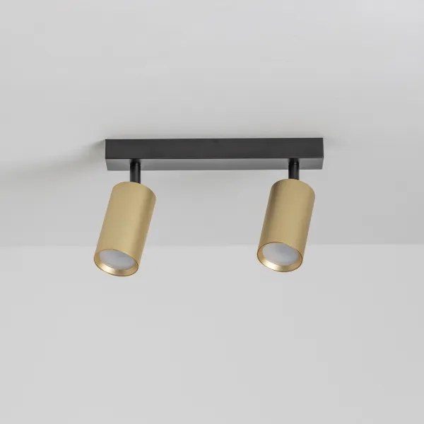 Brilagi - Faretto LED RGBW dimmerabile SELE GOLDEN 2xGU10/6W/230V 3000K nero/oro