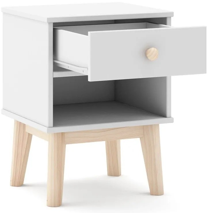 Comodino bianco per bambini Esteban - Marckeric