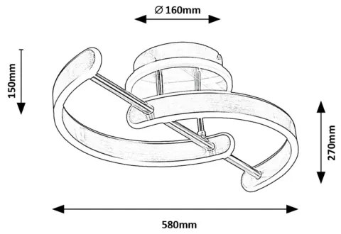 Rabalux 71052 - Lampadario a plafone LED JARNELLE LED/30W/230V
