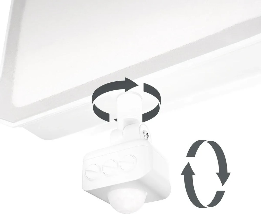Faro LED 20W IP65 Bianco con Sensore di Movimento e OSRAM chip LED Colore Bianco Caldo 3.000K