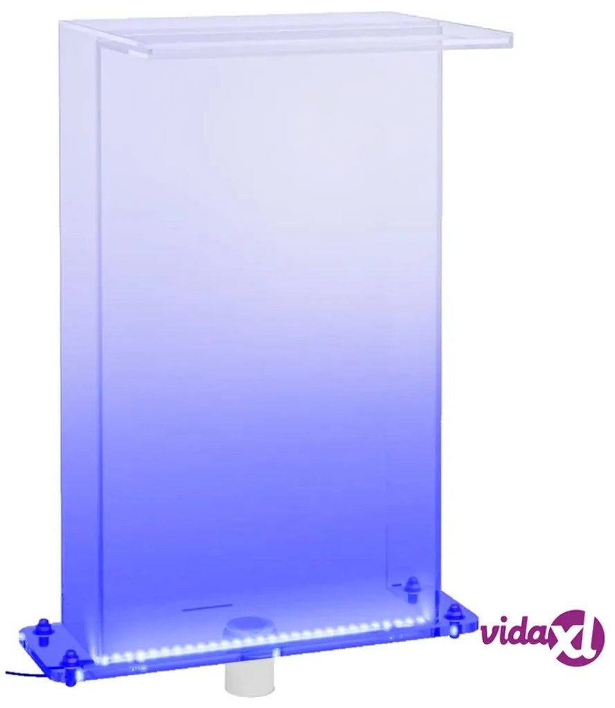 vidaXL Fontana da Piscina con LED RGB in Acrilico 51 cm