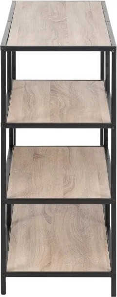 Libreria in rovere nero/naturale 114x78 cm Seaford - Actona