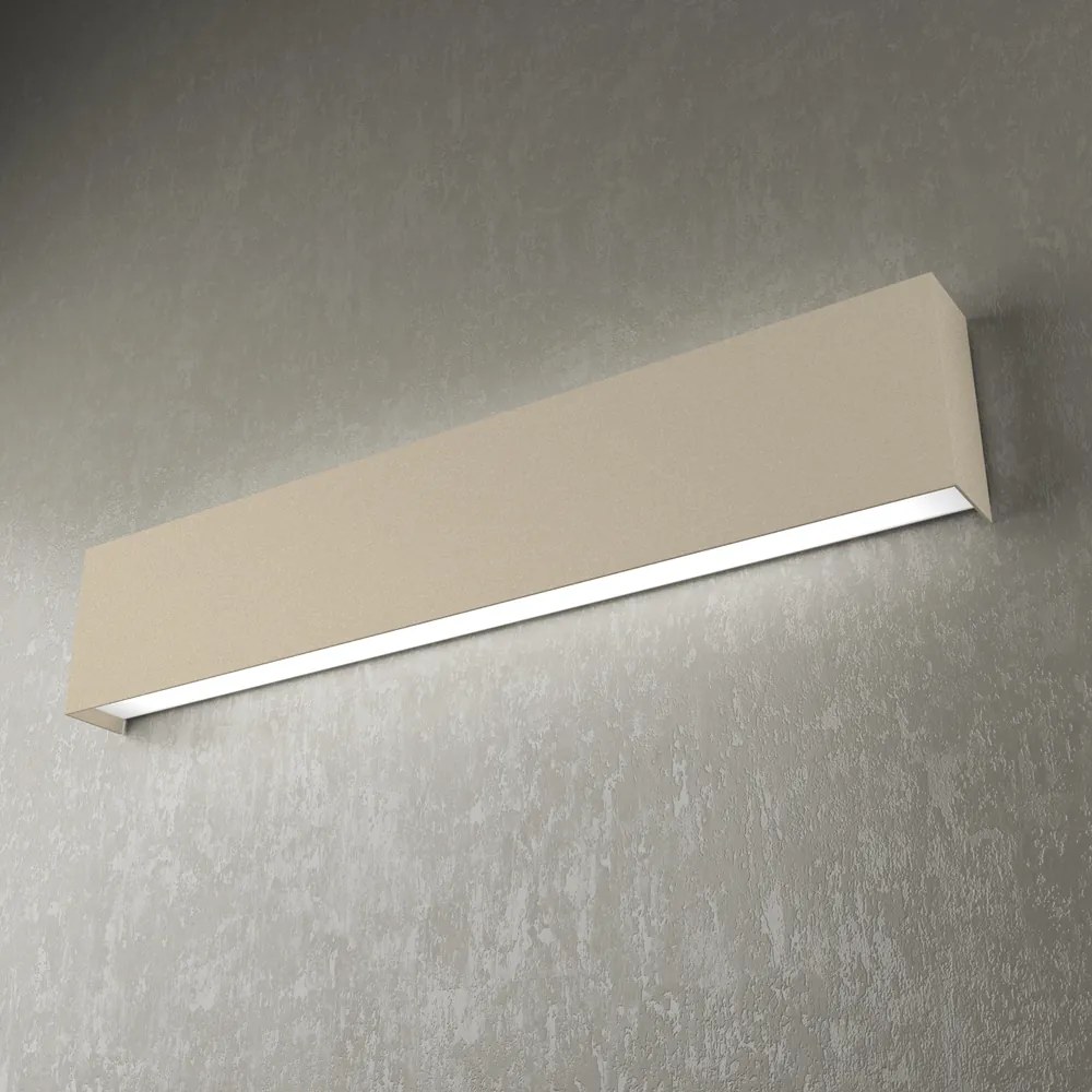 Applique Moderna Wally Metallo Sabbia 2 Luci 2G11 60Cm