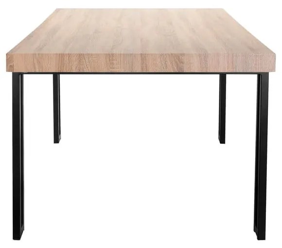 Tavolo da pranzo con piano effetto rovere in colore naturale 90x160 cm Azuma - Støraa