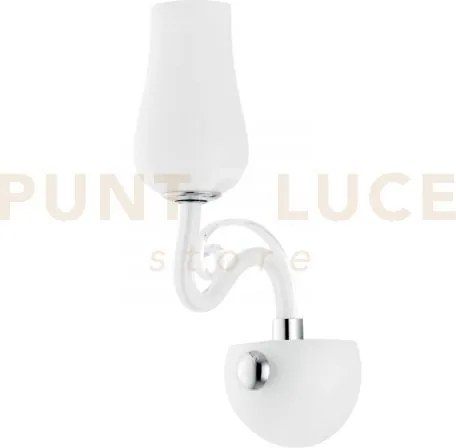 Applique a parete angel bianca e cromo 1 luce attacco e14 13x22x35c...