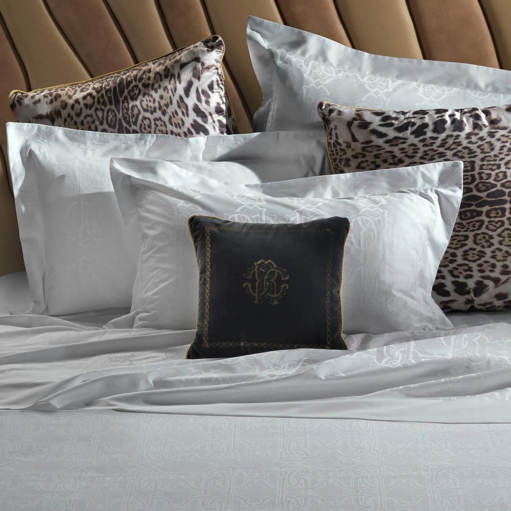 Completo Lenzuola in Raso Jacquard Logo-jacquard