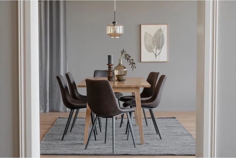 Tavolo da pranzo in legno con decoro in rovere, 180 x 90 cm Melfort - Rowico