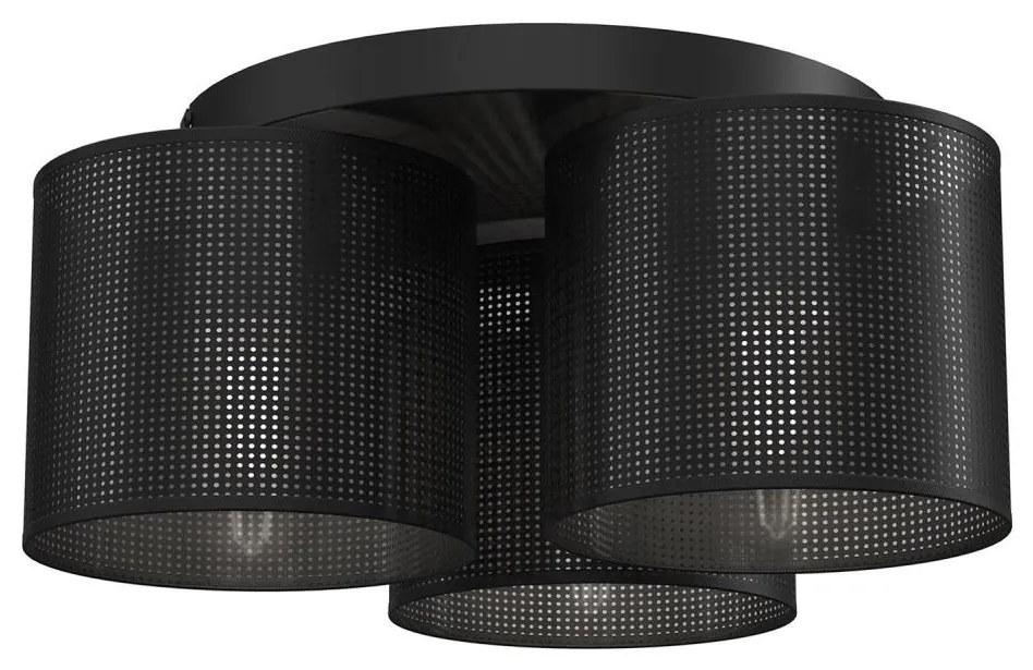 Lampadario a plafone LOFT SHADE 3xE27/60W/230V nero
