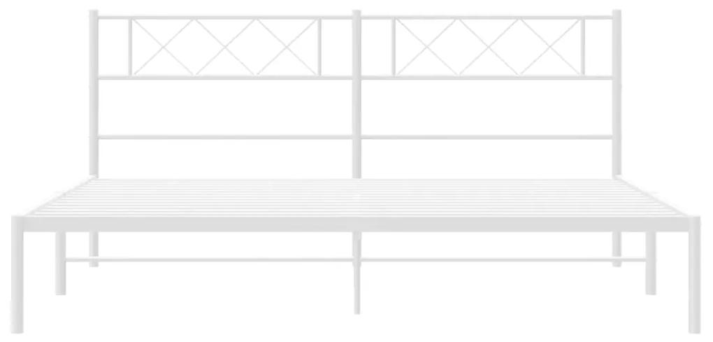 Giroletto con testiera metallo bianco 180x200 cm