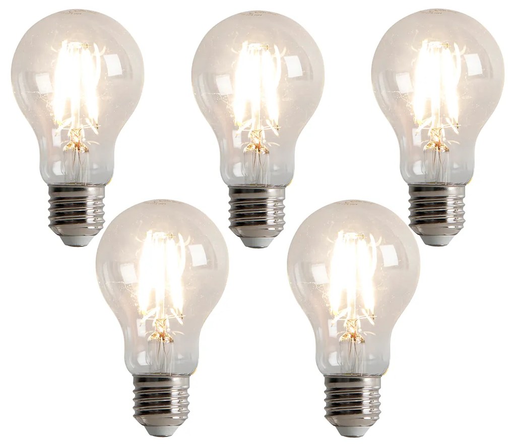 Set di 5 Lampadine LED dimmerabili a 3 livelli E27 A60 5W 500lm 2700K