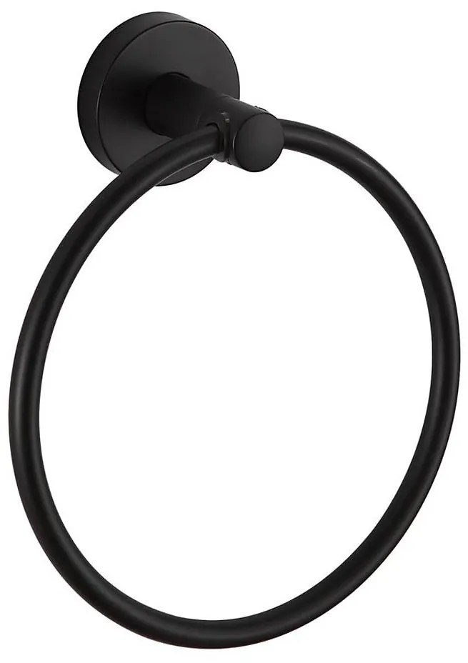 Aqualine - Appendiabiti da parete SAMBA diametro 15,5 cm nero