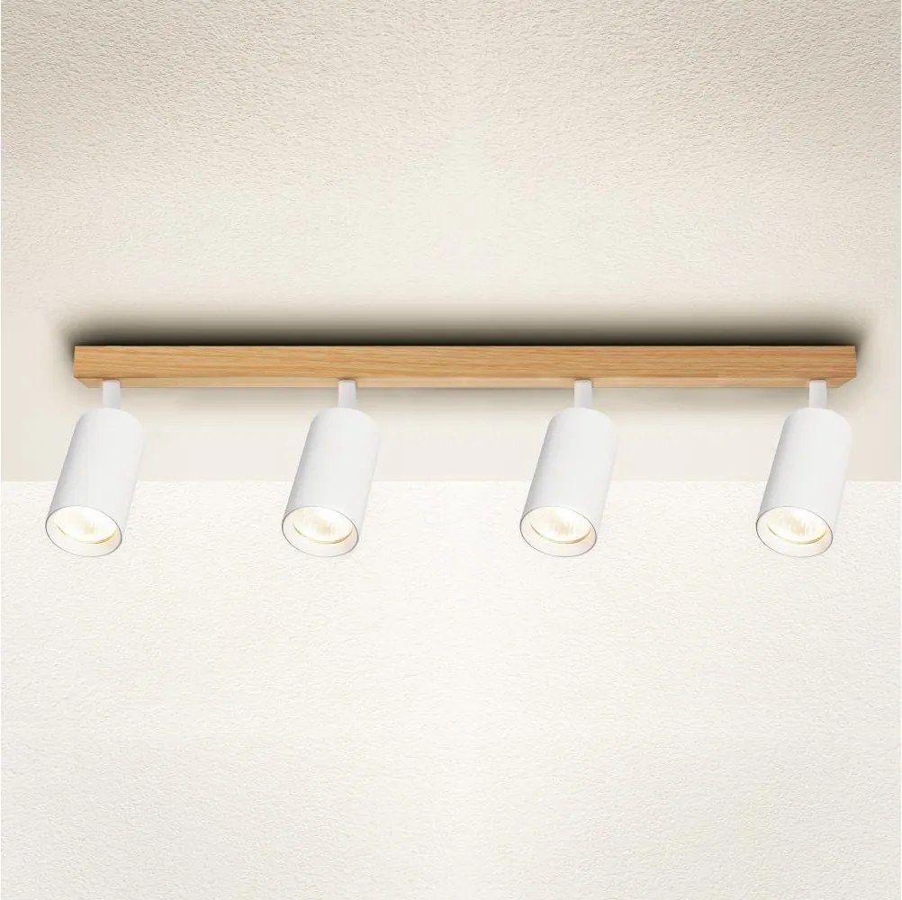 Brilagi - Faretto SELE 4xGU10/30W/230V bianco/finitura rovere